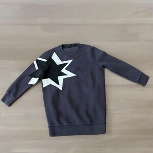 Neil Barrett womens size XS oversized Patchwork Star Sweatshirt